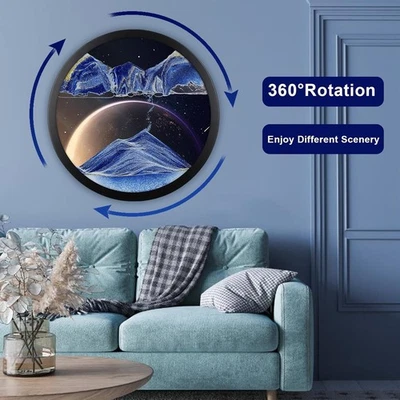 24英寸移动沙艺术3D沙子艺术图片深海沙景客厅装饰 — 第 1/4 张图片