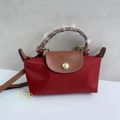 Longchamp Le Pliage XS RED  Shoulder Mini Bag pouch W8in Outlet unused USA DDP - Image 1 of 4