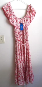 Nautica Damen Maxikleid knöchellang nachhaltig verarbeitet Rüschen Gr. M Neu mit Etikett - Bild 1 von 4