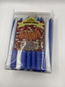 Hanukah Candles 45 One Hour Deluxe Taper Candles Blue White Made In Israel 5” - Picture 1 of 3