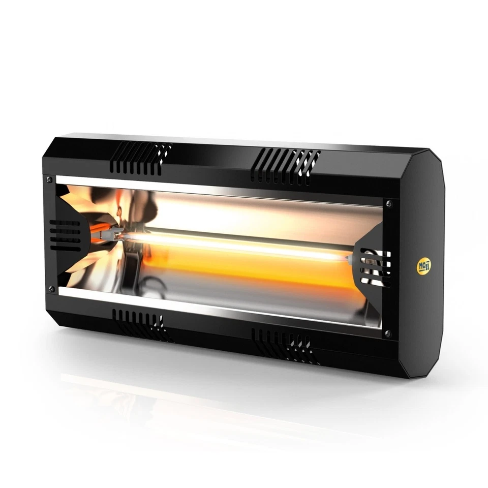 MO-EL HATOR Nero 791N Lampada Riscaldatore Infrarossi 2000W con Spina - Immagine 1 di 1