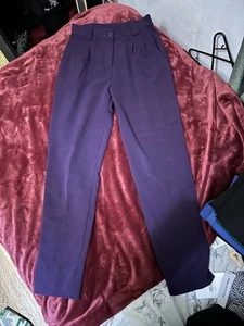 American Apparel Dark Purple Trouser Size S - Picture 1 of 6