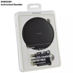 SAMSUNG Fast Qi Wireless Charging Pad UK Charger Plate For Smartphones - Black - Picture 1 of 6