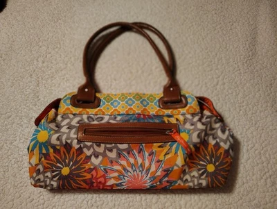Lilly Bloom Summer Pink Multi- colored Purse Double Handle  Zippered Bag - Image 1 of 4