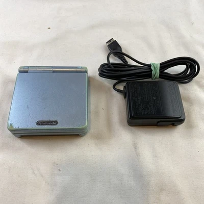 Auténtica Nintendo Game Boy Advance SP Azul Perla GBA SP AGS-101 - Modelo EE. UU. Foto 1 de 4
