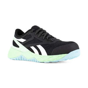 Reebok Work Women's Nanoflex TR Composite Toe Athletic Work Shoe Black/Seafoam G - Picture 1 of 5