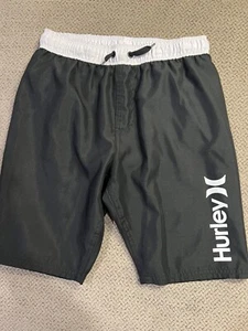 Boys Hurley Swimsuit Trunks Board Shorts Black Medium - Picture 1 of 1