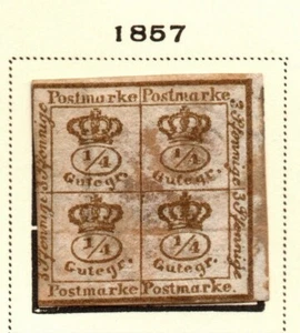 DEUTSCHLAND BRAUNSCHWEIG SC# 12 UNBENUTZT GETÖNTER GUMMI - Bild 1 von 1