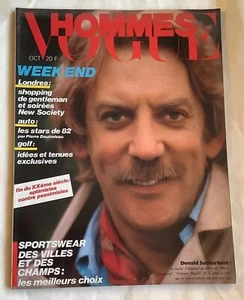 Donald Sutherland AUTUMN FASHION Vogue Hommes magazine 1981 October GOLF vtg - Picture 1 of 9