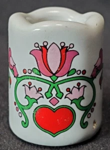Pequeño candelabro de porcelana corazón y pájaros de Funny Designs Alemania Occidental - Imagen 1 de 6