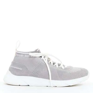 DIOR HOMME B21 Sockes grey white logo knit low top lace sneakers - Picture 1 of 11