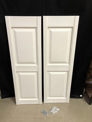 Mid America Panel Vinyl Shutters 14-3/4 X 47 In White - Image 1 of 4