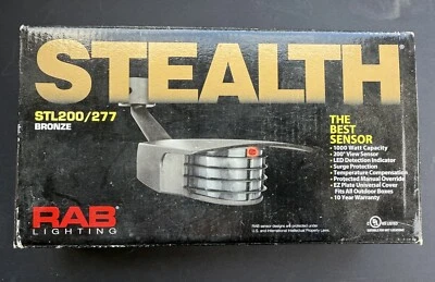 RAB STL200-LED/277 1000W LED Stealth Sensor with 200 Degree View, 277V, Bronze - Image 1 of 4