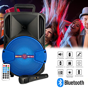 Altavoz Bluetooth Portátil Inalámbrico Bajo Pesado Fiesta Sistema de Sonido FM/Micrófono/Remoto