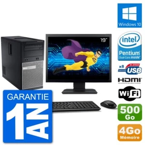 PC Dell 3010 MT Ecran 19" G2020 RAM 4Go Disque Dur 500Go HDMI Windows 10 Wifi - Photo 1/3