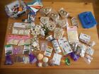 Job Lot Of Crafting Beads / Buttons / Card Confetti / Wooden Tag Hangers