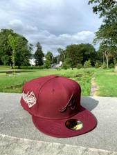 Hatclub Exclusive Manolo Atlanta Braves 7 5/8 Maroon 1996 World Series Grey
