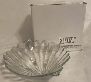 Riedel Lead Crystal Glass Scalloped Bowl Made In Austria - Picture 1 of 12