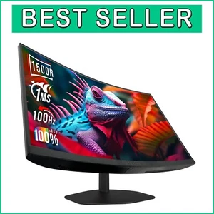 27-Inch Curved Gaming Monitor - 1500R, 100Hz, 1ms, 100% sRGB, Built-in Speakers - Picture 1 of 9