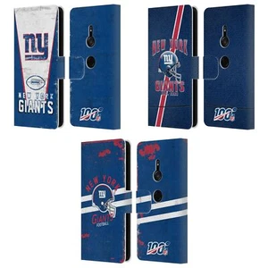 FUNDA BILLETERA OFICIAL DE CUERO CON LOGOTIPO ARTÍSTICO DE LOS GIGANTES DE LA NFL PARA TELÉFONOS SONY 1 - Imagen 1 de 9