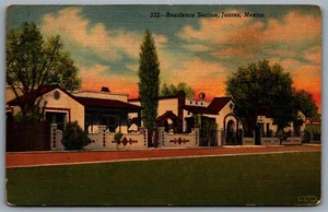 Postcard Ciudad Juárez Mexico c1954 Residence Section Linen - Picture 1 of 2
