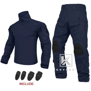 KRYDEX Gen3 Combat Uniform Army Tactical BDU Shirt & Pants with Knee Pads Blue - Picture 1 of 24