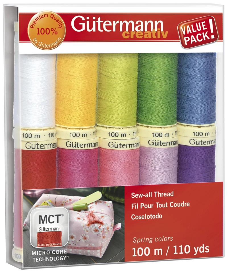 Gutermann Sew-All Polyester Thread Set - 10 Spools-Pastels (Pack of 1) - Image 1 of 1
