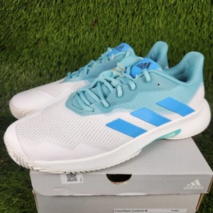 Adidas Courtjam Control Mens Size 10.5 Pickleball Tennis Shoes White Green Blue - Picture 1 of 11