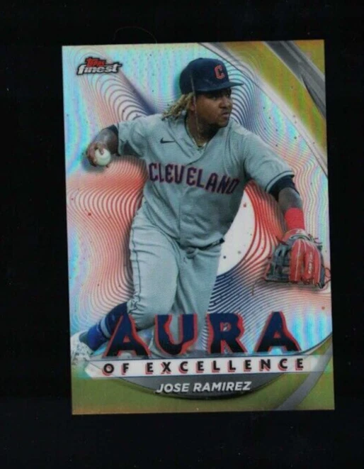 2022 Topps Finest Jose Ramirez Aura of Excellence Gold #21/50 - Image 1 of 1