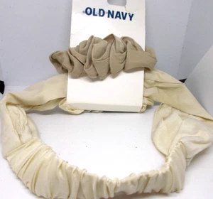 Old Navy hair accesory 3 pack of hair scrungies+ headband poly hand washable - Picture 1 of 1