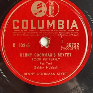 10" 78 RPM-Benny Goodman Sextet-Grand Slam/Poor Butterfly/Columbia 36722 - Picture 1 of 4