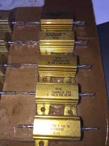 DALE 5 Pack 20 Watt 4.02 Ohm 1% Tolorence Resistors.  RE70G4R02   RH-25   8103 - Picture 1 of 4