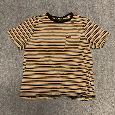 Volcom Womens Striped Short Sleeve T-Shirt Sz Large Skate Surf Casual - Image 1 of 4