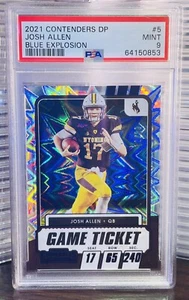Josh Allen 2021 Contenders Draft Picks #5 Blue Explosion/39 PSA 9 como nuevo Pop 1 - Imagen 1 de 3