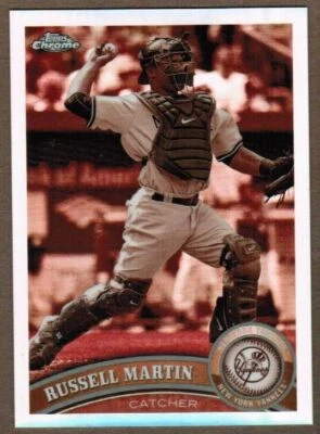 2011 Topps Chrome Sepia Refractors #23 Russell Martin #/99 (ref 13016) - Image 1 of 2
