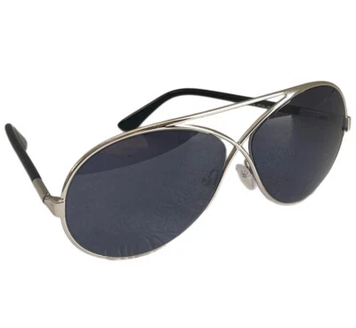 GAFAS DE SOL TOM FORD TF 154 18V GEORGETTE GRIS PLATA NEGRO PILOTO 64-11 125 ITALIA Foto 1 de 4