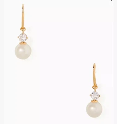 NWT Kate Spade Pearls of Wisdom Drop Earrings O0RU3148 Cream Multi $59 - Image 1 of 2