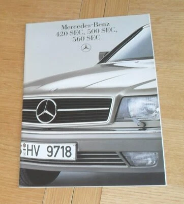 Mercedes S Class SEC Coupe Brochure 1986-1987 W126 - 420 500 560 SEC - Image 1 of 2