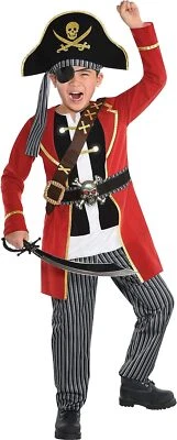 Crypt Captain Pirate Caribbean Buccaneer Fancy Dress Up Halloween Child Costume Foto 1 de 2