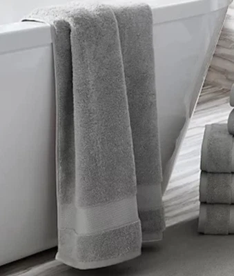 Sábana de baño gris hierro Sferra Bello toalla de gran tamaño algodón peinado suave 40x70" nueva Foto 1 de 4