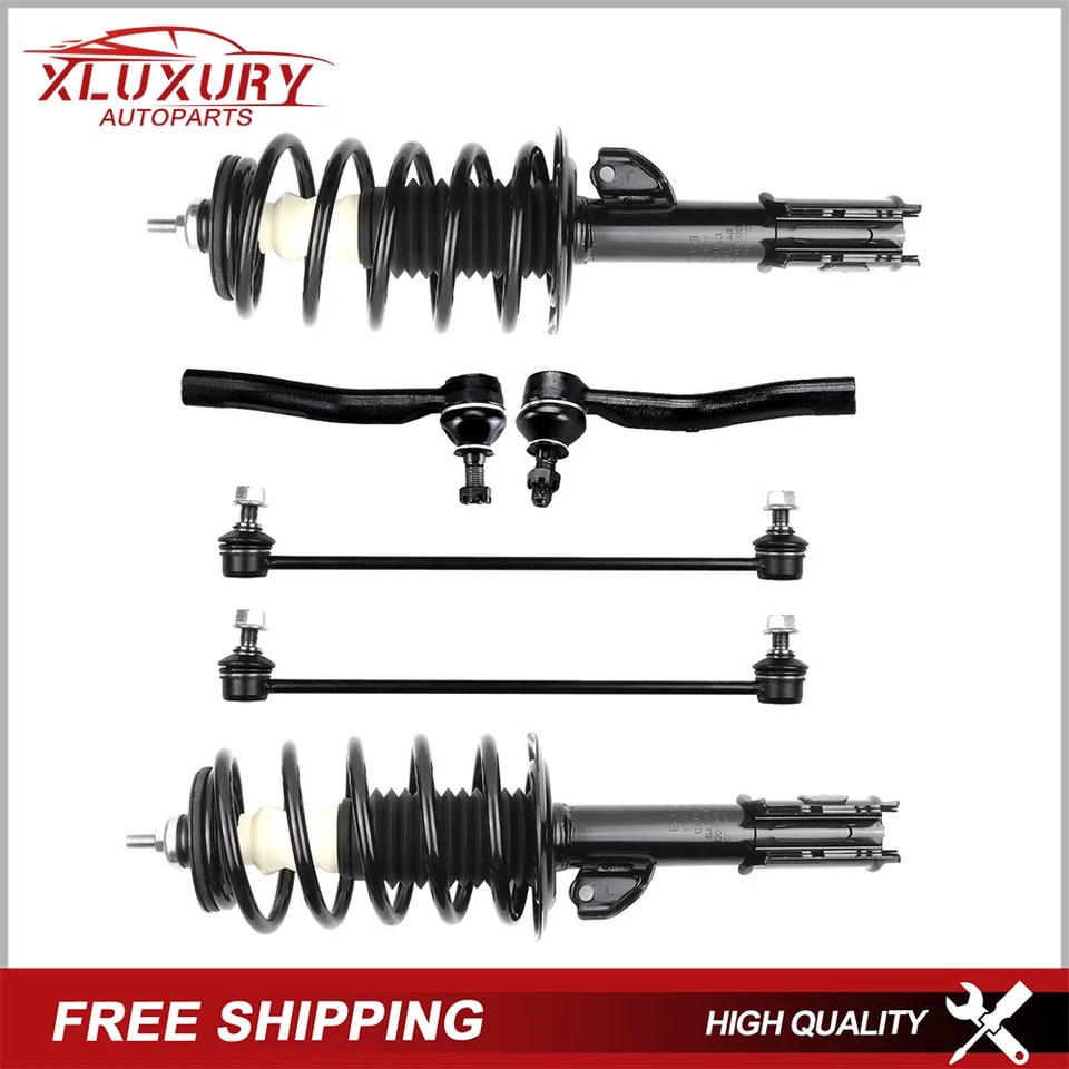 Front Struts Shock Coil Spring Sway Bars Kit Fits 2012-2015 Toyota Prius C - Image 1 of 4