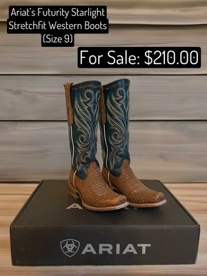 Ariat’s Futurity Starlight Stretchfit Boots Size 9 - Image 1 of 2