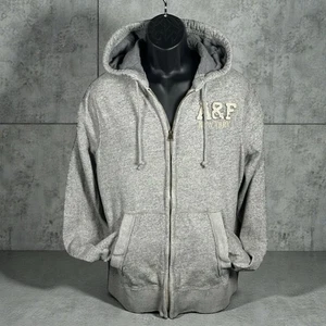 Abercrombie & Fitch VTG Y2K Grey Muscle Full Zip Hoodie Men’s XXL Est. 1892 NY - Picture 1 of 19