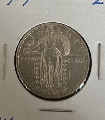 1919 standing Liberty Quarter -AU+ - Image 1 of 2