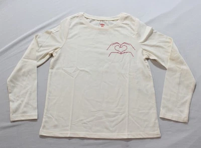 Fabletics Girl's Fabkids Heart Hands Graphic Tee NN7 Marshmallow Small (6/7) NWT - Image 1 of 4