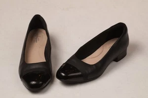 Clarks Collection Women's Slip On Shoes 8 M Black Ribbon Detail - Picture 1 of 11