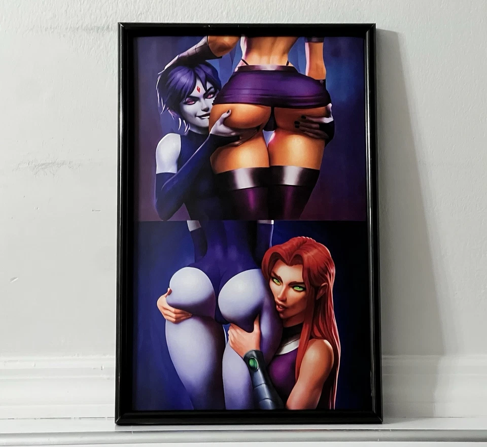 Teen Titans Raven Starfire Art Poster - image 1 of 1