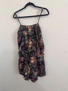 Mameluco para mujer Victoria's Secret ROSA negro floral correa de espagueti talla m corto - Imagen 1 de 5