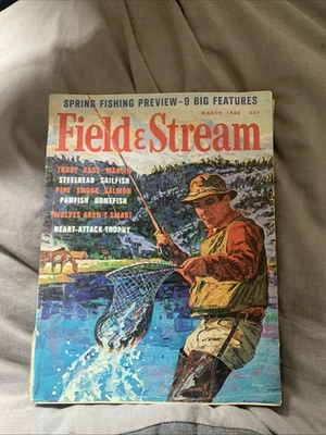 Field & Stream mar 1966 vintage  hunting & fishing magazine - Image 1 of 4