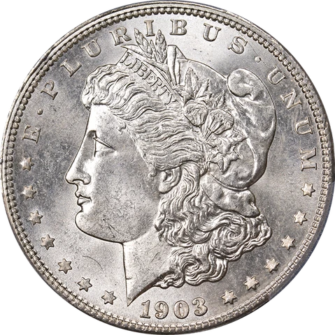 1903-P Morgan Silver Dollar PCGS MS64 Blast White Superb Eye Appeal Cover